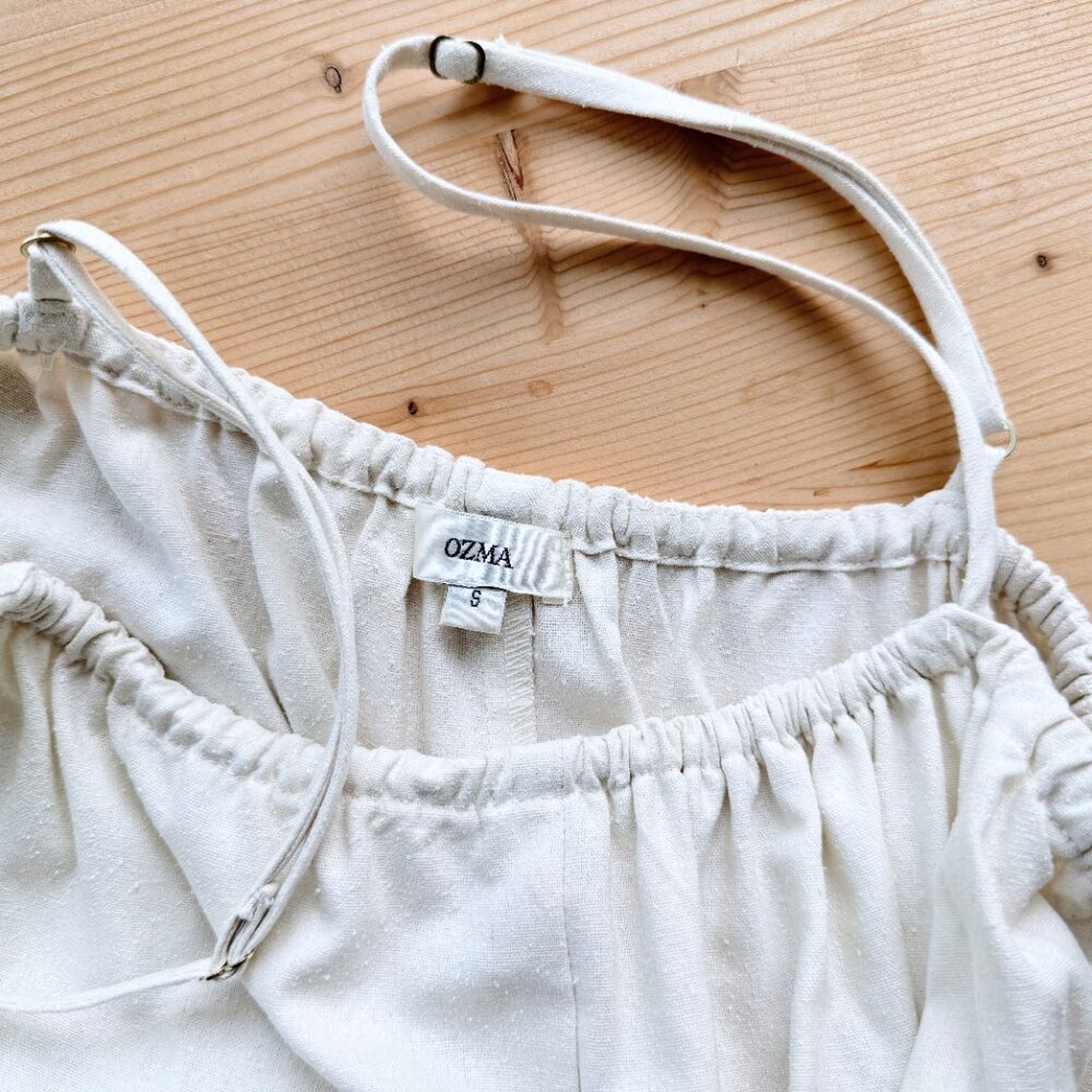 OZMA of California Vera Jumpsuit in Natural Silk Noil